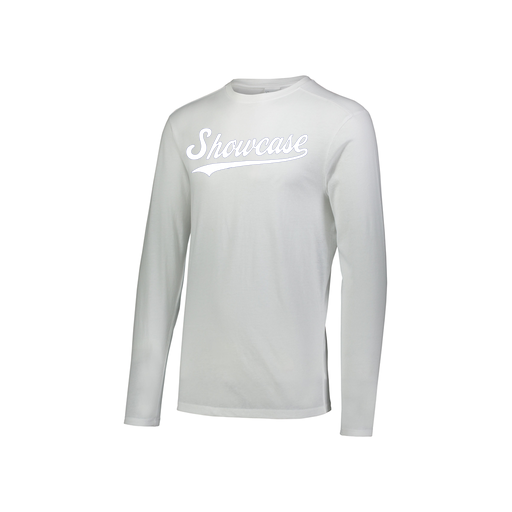 [FTLCUBWH-YS-LOGO3] Decker Youth Tri-Blend T-Shirt - Long Sleeve (Youth S, White, Logo 3)
